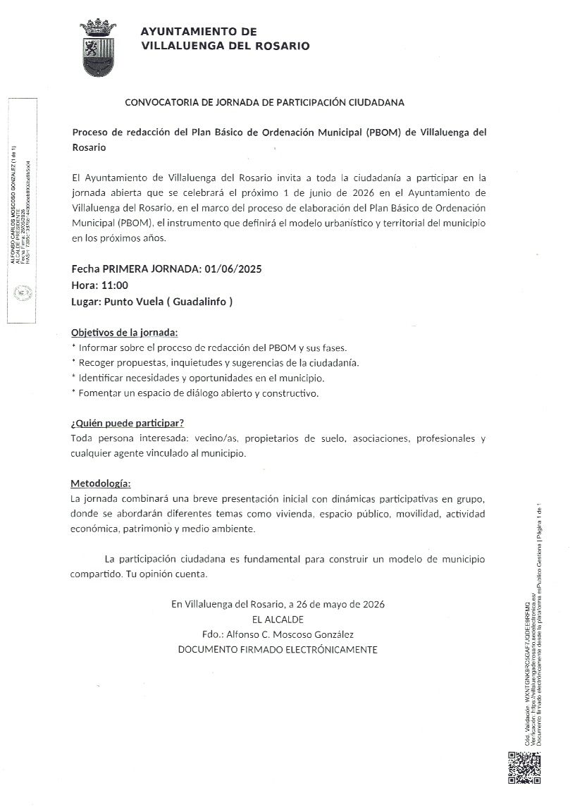 NOTA INFORMATIVA: JORNADA PBOM