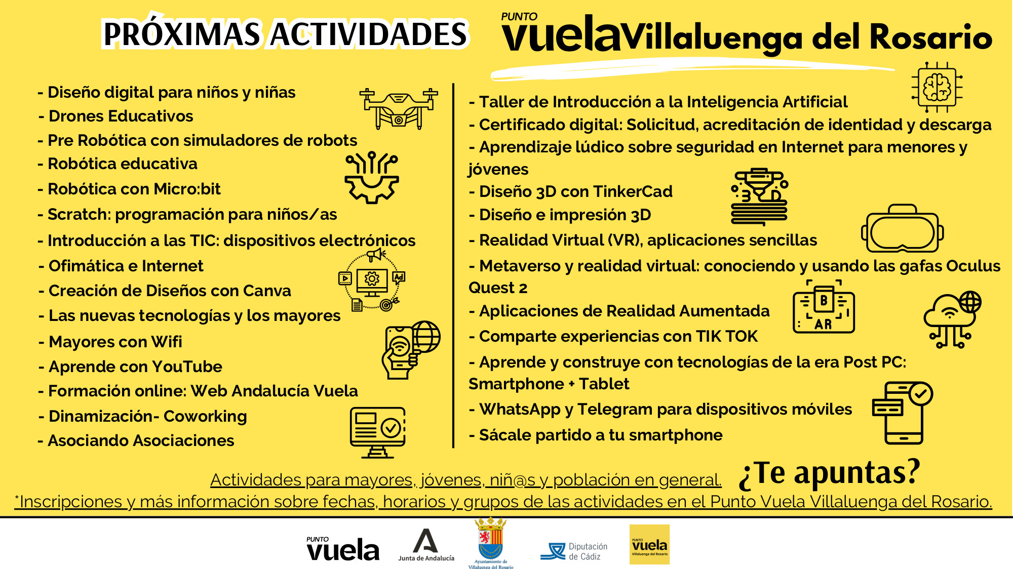 PRÓXIMAS ACTIVIDADES EN EL PUNTO VUELA VILLALUENGA DEL ROSARIO